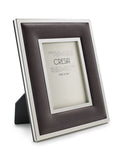 Brown leather photo frame