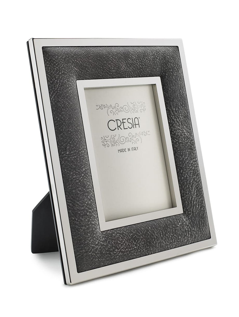 Portafoto in pelle marrone vintage