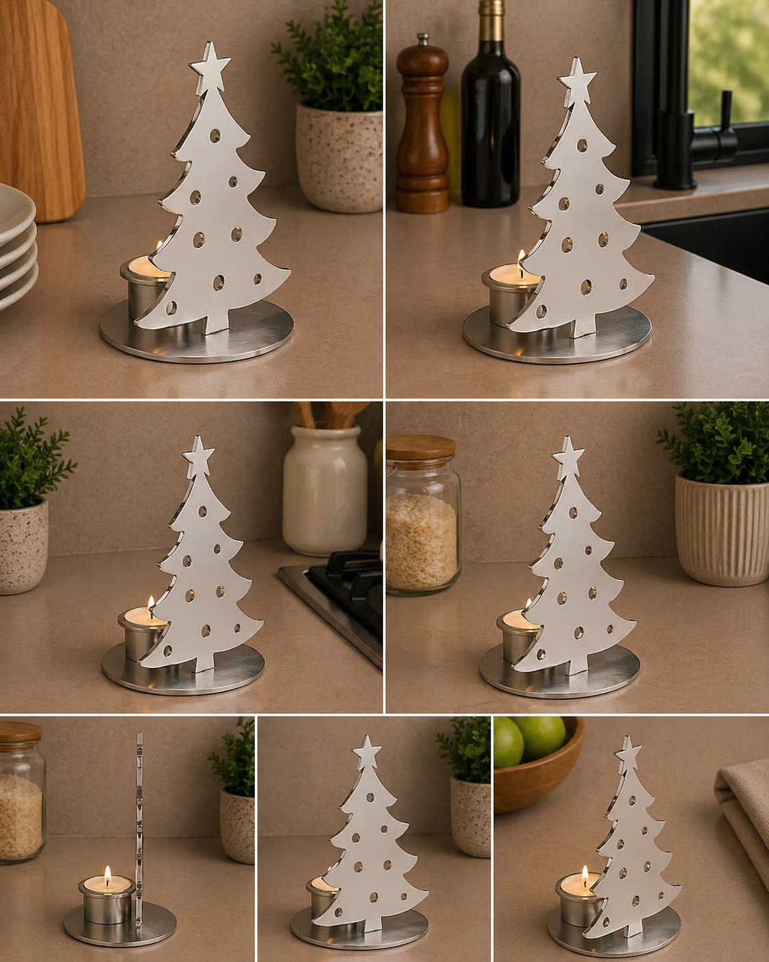 Portacandele Albero di Natale