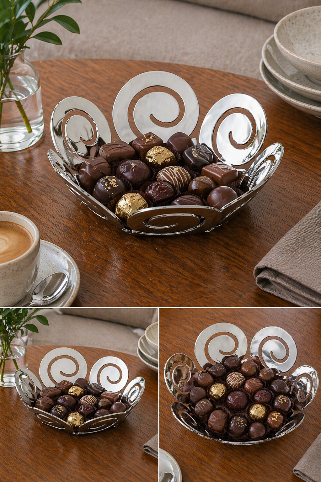 Porta cioccolatini spirali