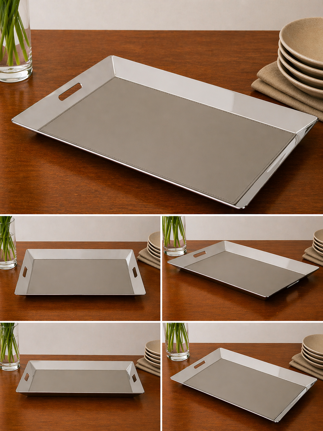 Tablett 7 mit Ledereinsatz